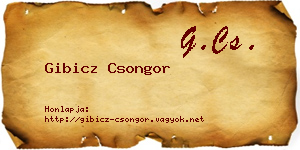 Gibicz Csongor névjegykártya